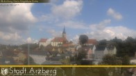 Archived image Webcam Arzberg and the Maria Magdalena Church (Fichtelgebirge) 09:00