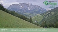 Archiv Foto Webcam Dienten: Ausblick Grünegg Alm 19:00