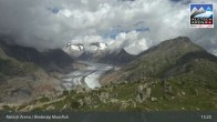 Archiv Foto Webcam View Riederalp Moosfluh 12:00