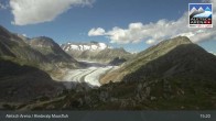 Archiv Foto Webcam View Riederalp Moosfluh 14:00