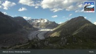 Archiv Foto Webcam View Riederalp Moosfluh 18:00