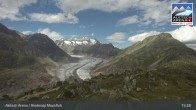 Archiv Foto Webcam View Riederalp Moosfluh 14:00