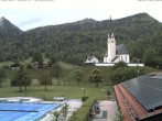 Archiv Foto Webcam Kreuth: Kirche und Freibad 07:00