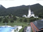Archiv Foto Webcam Kreuth: Kirche und Freibad 06:00