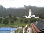 Archiv Foto Webcam Kreuth: Kirche und Freibad 07:00