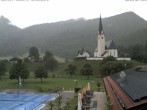Archiv Foto Webcam Kreuth: Kirche und Freibad 13:00