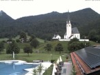 Archiv Foto Webcam Kreuth: Kirche und Freibad 07:00