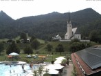 Archiv Foto Webcam Kreuth: Kirche und Freibad 15:00