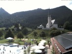 Archiv Foto Webcam Kreuth: Kirche und Freibad 15:00