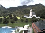 Archiv Foto Webcam Kreuth: Kirche und Freibad 11:00