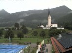 Archiv Foto Webcam Kreuth: Kirche und Freibad 08:00
