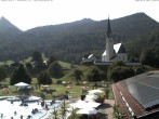 Archiv Foto Webcam Kreuth: Kirche und Freibad 15:00