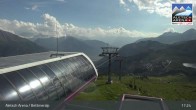 Archived image Webcam Bettmeralp: Bergstation Wurzenbord 16:00