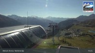 Archived image Webcam Bettmeralp: Bergstation Wurzenbord 14:00