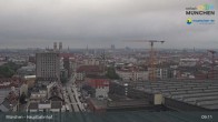 Archiv Foto Webcam München: Livestream am Hauptbahnhof 08:00