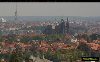 Blick auf die Prager Burg mit Veitsdom