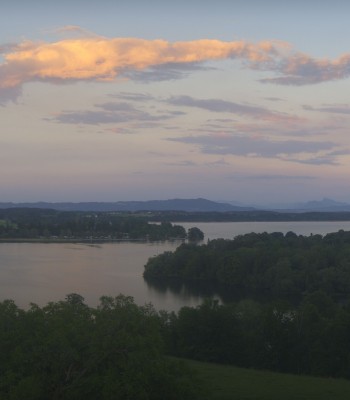 Panoramablick auf Waginger und Tachinger See