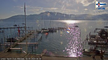 Blick vom Union Yacht Club am Attersee