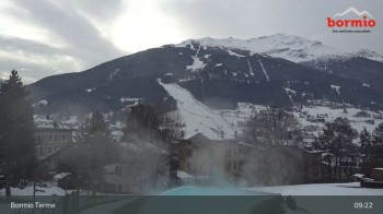 Bormio: Ausblick von der Therme