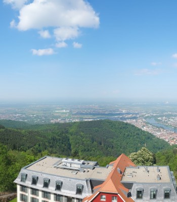 Heidelberg - Panorama vom Berggasthof Königstuhl