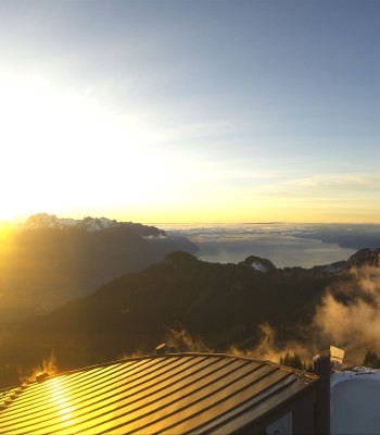 Leysin Bergstation Berneuse Gondelbahn