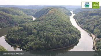 Live-Panorama Saarschleife vom Aussichtspunkt Cloef