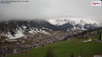 Oberlech: Ausblick Pension Bergland