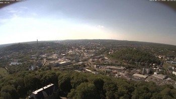 Panorama über Saarbrücken und das Schloss Halberg