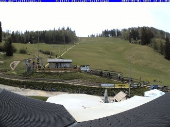 Panorama view from the roof of the WSV club at the Schwäbischen Alb