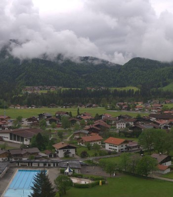 Panoramablick auf das Dorf Reit im Winkl