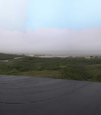Panoramablick über den Badestrand Langeoog