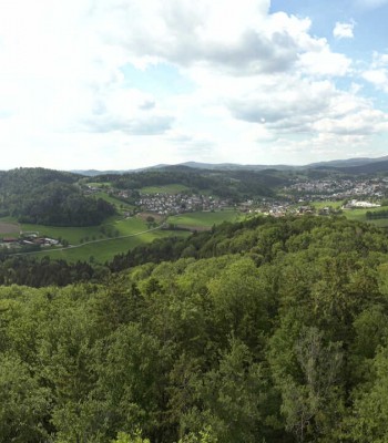 Panoramablick über Grafenau im Bayerischen Wald