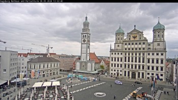Rathausplatz in Augsburg, Bavaria