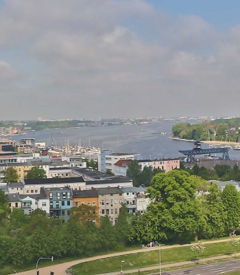 Rostock Panorama vom Radisson Blue Hotel