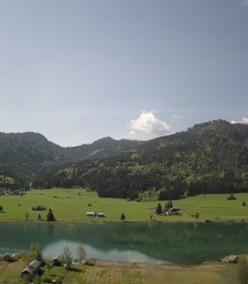 Panoramablick auf den Weißensee in Kärnten